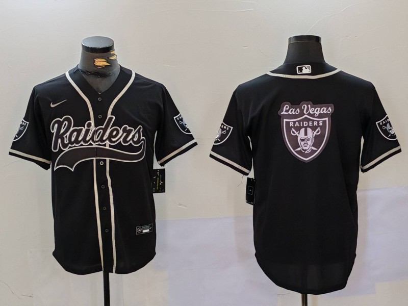 Men Oakland Raiders Blank Black Joint Name 2024 Nike Limited NFL Jersey style 912